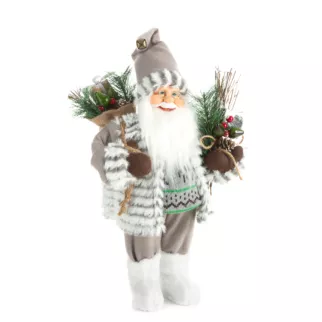 MIKOŁAJ - figurka świąteczna z pełnym workiem prezentów