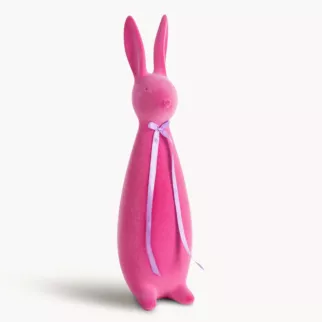 Wielkanocna figurka w kształcie zajączka o strukturalnym meszkowym wykończeniu