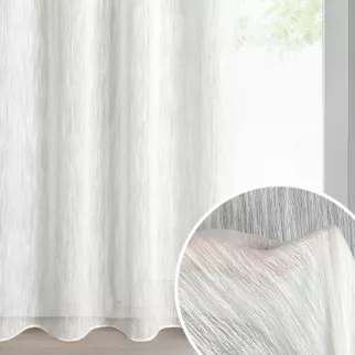 Firana biała o strukturze deszczyku 140x250 cm przelotka ADELE