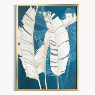 Obraz nadruk na płótnie z motywem liści bananowca