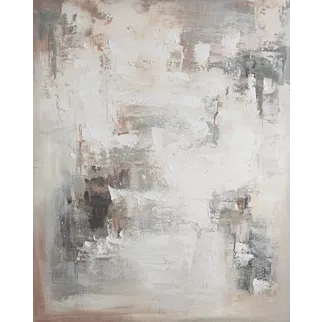 Obraz abstrakcja beżowo, brązowy ręcznie malowany na płótnie 80x100 cm