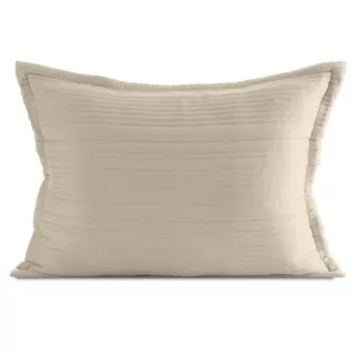 Poszewka na poduszkę 50x70 cm beżowa z wypukłym wzorem pikowana TARA Eurofirany Premium