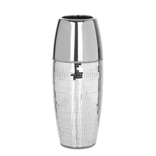 Wazon ceramiczny MIRONA zdobiony drobnymi witrażowymi lusterkami