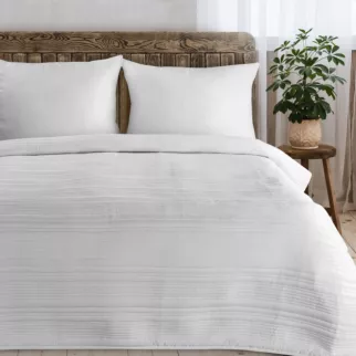 Narzuta matowa biała 170x210 cm pikowana metodą tradycyjną TARA Eurofirany Premium - kolekcja TOLEDO