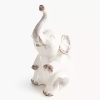 Figurka dekoracyjna słoń kremowa 13x9x23 cm AVANI