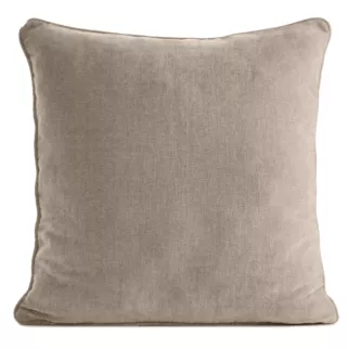 Poszewka na poduszkę 45x45 cm beżowa z szenilowej tkaniny - VANI