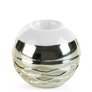 Świecznik dekoracyjny DOLY zdobiony wytłaczanym wzorem