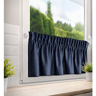 Zazdrostka granatowa z tkaniny o płóciennym splocie 140x30 cm taśma LENA
