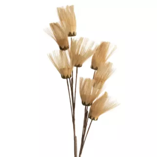 Kwiat sztuczny trawa pampasowa beżowa z ozdobnym pióropuszem 80 cm