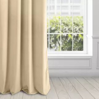 Zasłona welwetowa kremowa gładka 140x250 cm przelotka - PIERRE