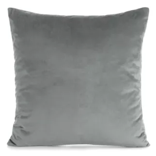 Poszewka na poduszkę 45x45 cm welwetowa, gładka grafitowa o delikatnym połysku GAJA 1