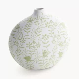 Wazon dekoracyjny matowy w drobne kwiatuszki FLORA - kolekcja FIORE