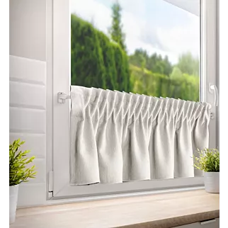 Zazdrostka naturalna z tkaniny o płóciennym splocie 140x30 cm taśma LENA