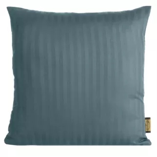 Poszewka na poduszkę 40x40 cm z satyny bawełnianej morska w delikatne prążki VERA