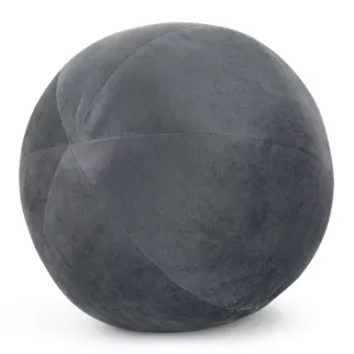 Poduszka dekoracyjna w formie kuli średnica 24 cm welwetowa stalowa GAJA