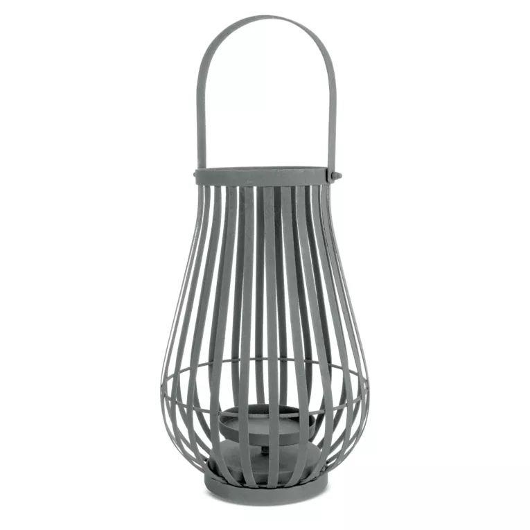 Lampion dekoracyjny LENA grafitowy z metalu