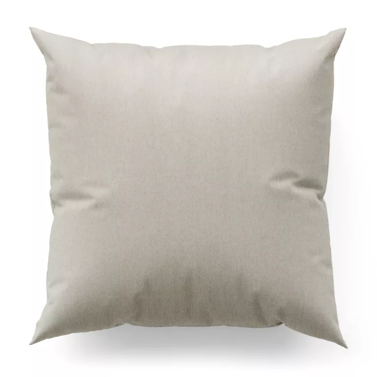 Poszewka szyta naturalna z tkaniny o grubym splocie i efektem melanżu