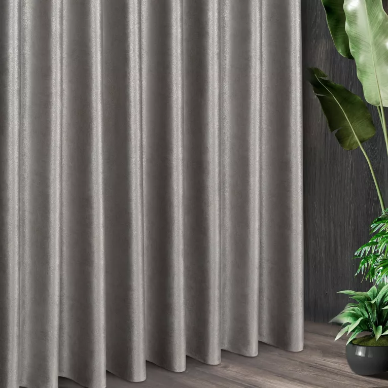 Tkanina zasłonowa welwetowa z błyszczącym nadrukiem