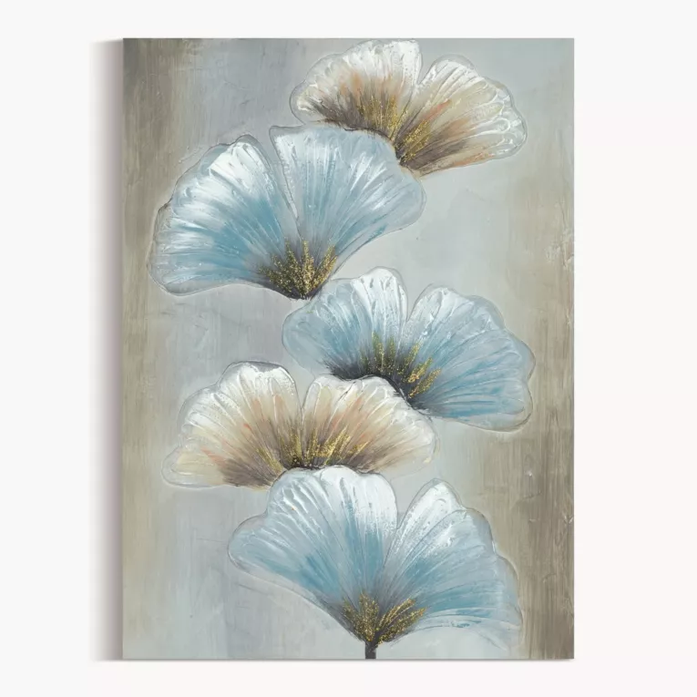 Obraz GINKO 1 ręcznie malowany na płótnie liście miłorzębu