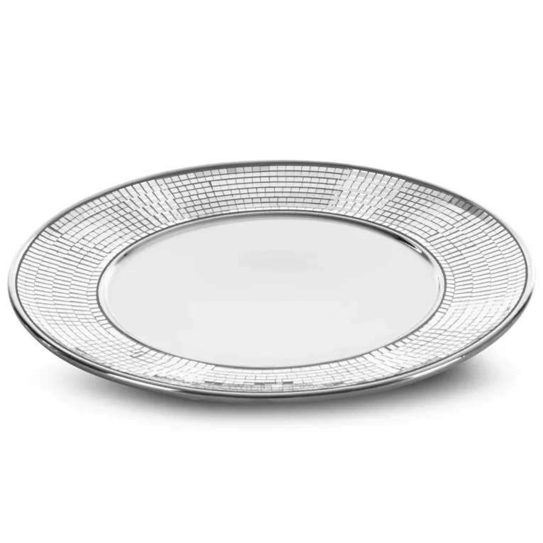 Patera ceramiczna MIRONA zdobiona drobnymi witrażowymi lusterkami