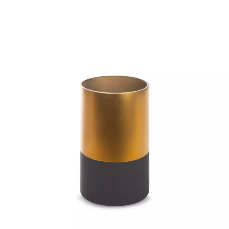 LIMITED COLLECTION Wazon ALISMA brązowo-złoty z malowanego szkła artystycznego CIEPŁO BRĄZÓW