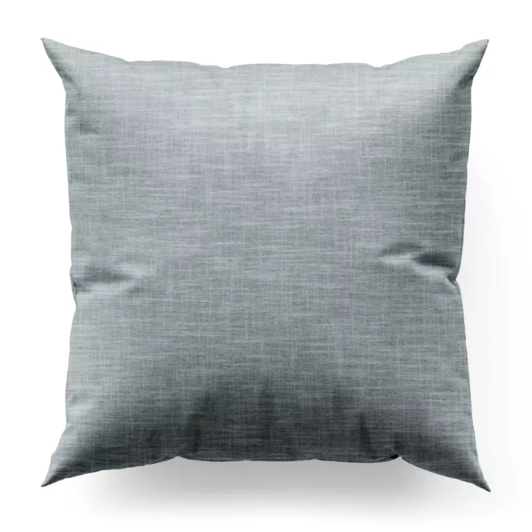 Poszewka szyta srebrna ze strukturalnej tkaniny typu blackout, zaciemniająca w 100%