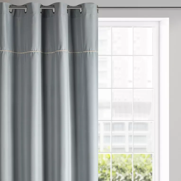 Zasłona ADARA z ozdobną taśmą z cyrkoniami