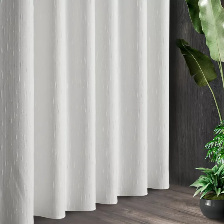 Tkanina zasłonowa w stylu eko, z efektem deszczyku