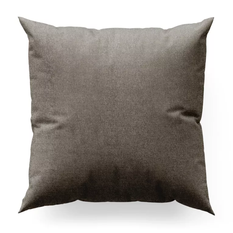 Poszewka szyta ciemnobrązowa z miękkiej w dotyku tkaniny szenilowej