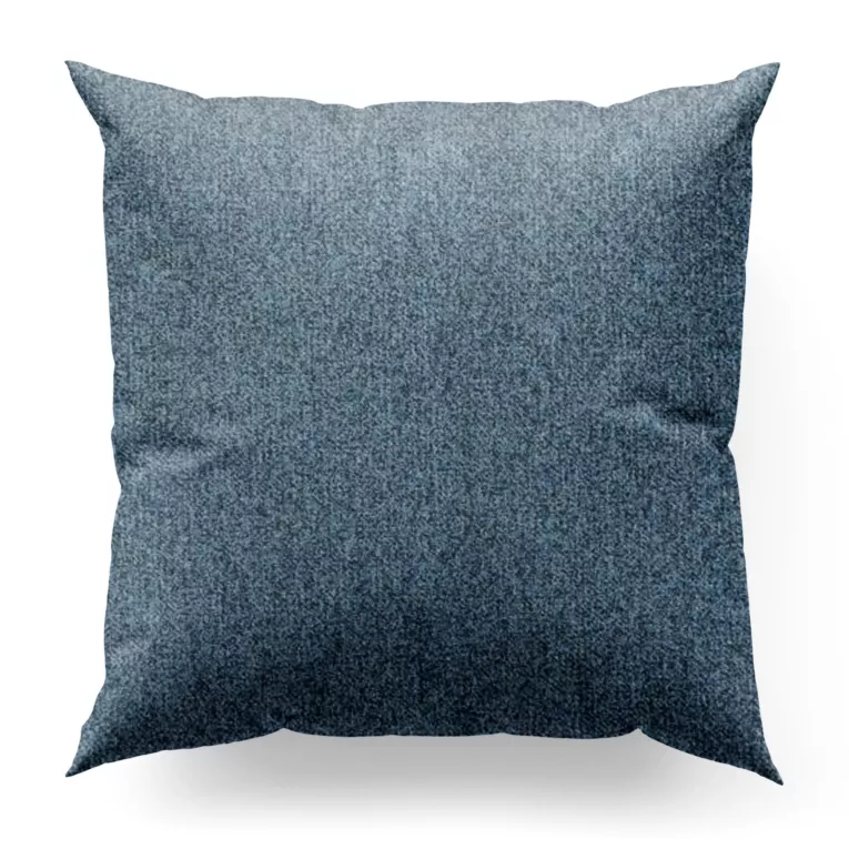 Poszewka szyta niebieska z tkaniny bukla z efektem melanżu