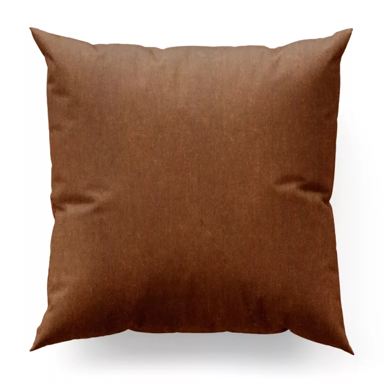 Poszewka szyta miodowa z miękkiej tkaniny szenilowej typu dimout o naturalnym splocie