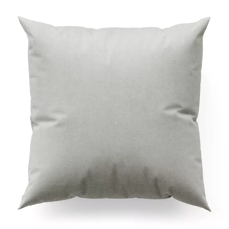 Poszewka szyta jasnosrebrna z miękkiej w dotyku tkaniny szenilowej