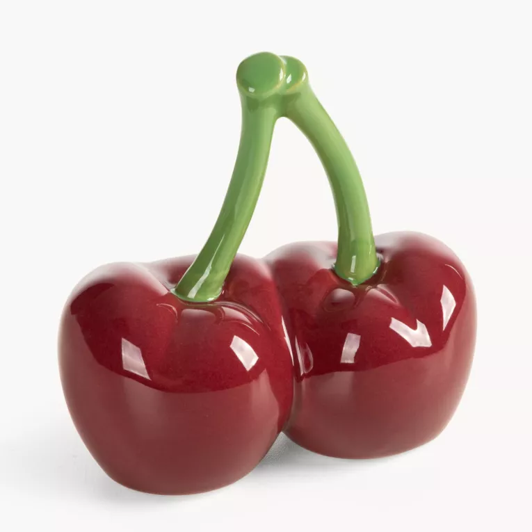 Figurka dekoracyjna czerwono, zielona wiśnia 12x7x12 cm SIMON