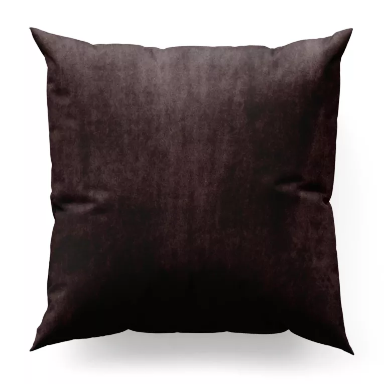 Poszewka szyta ciemnofioletowa z miękkiej welwetowej tkaniny z połyskiem