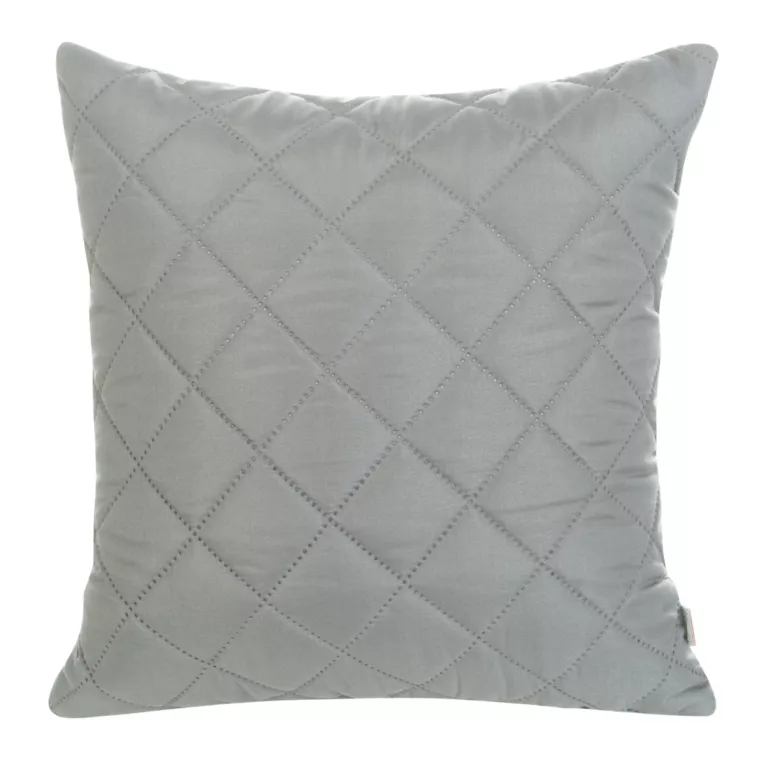 Poszewka na poduszkę 40x40 cm stalowa z geometrycznym wzorem wykonanym techniką hot press ALARA DESIGN 91