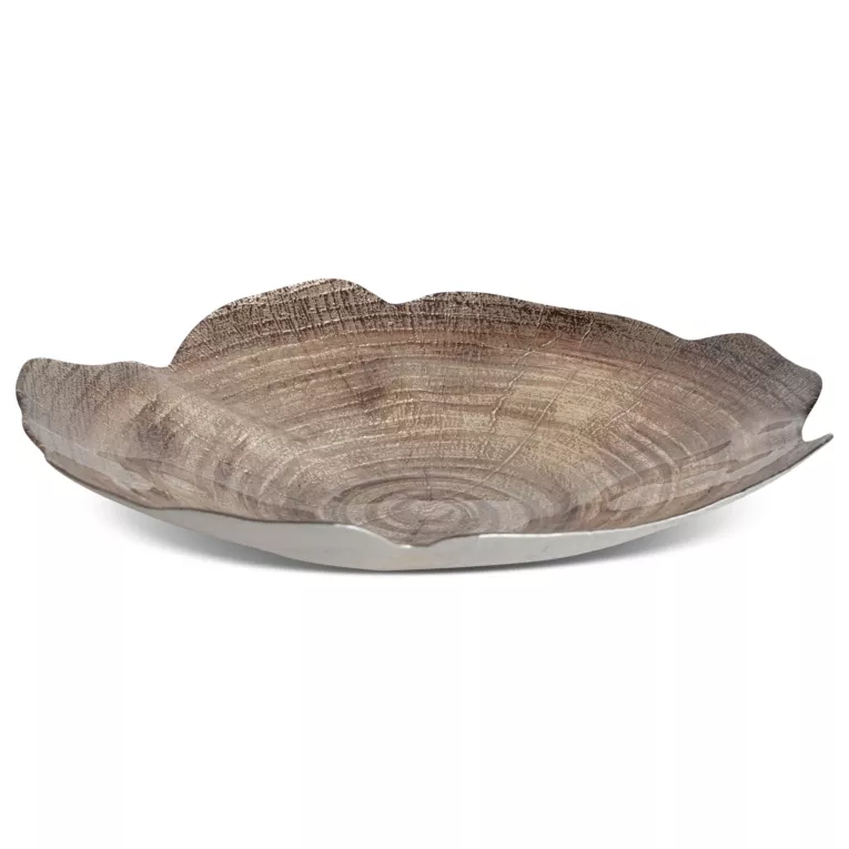 Misa PARI ze szkła artystycznego z motywem drewnianych słojów