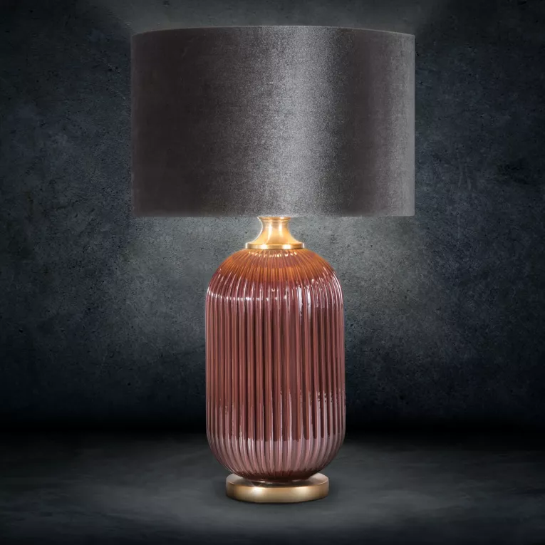 Lampa dekoracyjna MARITA z welwetowym abażurem