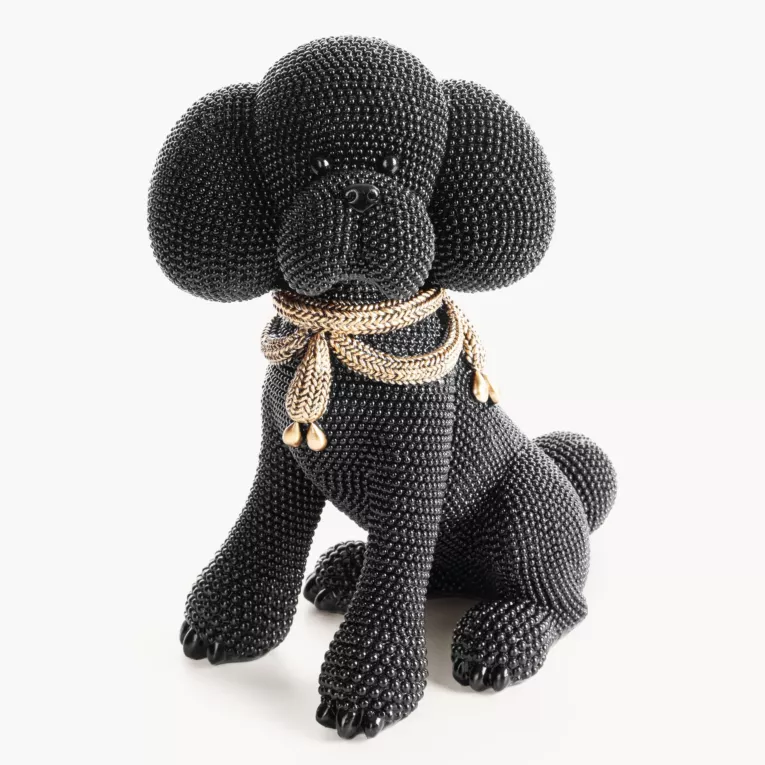 PIES - figurka dekoracyjna ELDO o drobnym strukturalnym wzorze