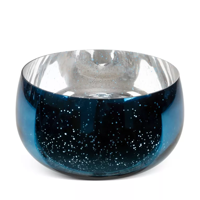 Misa MOLLY ze szkła artystycznego granatowo-srebrna
