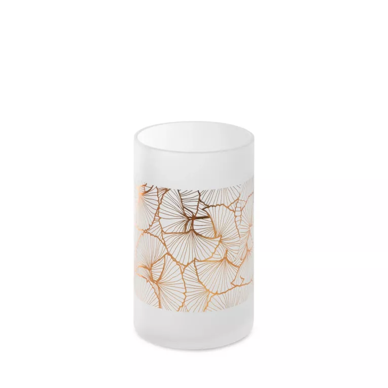 LIMITED COLLECTION Wazon LUNA biało-złoty z malowanego szkła artystycznego