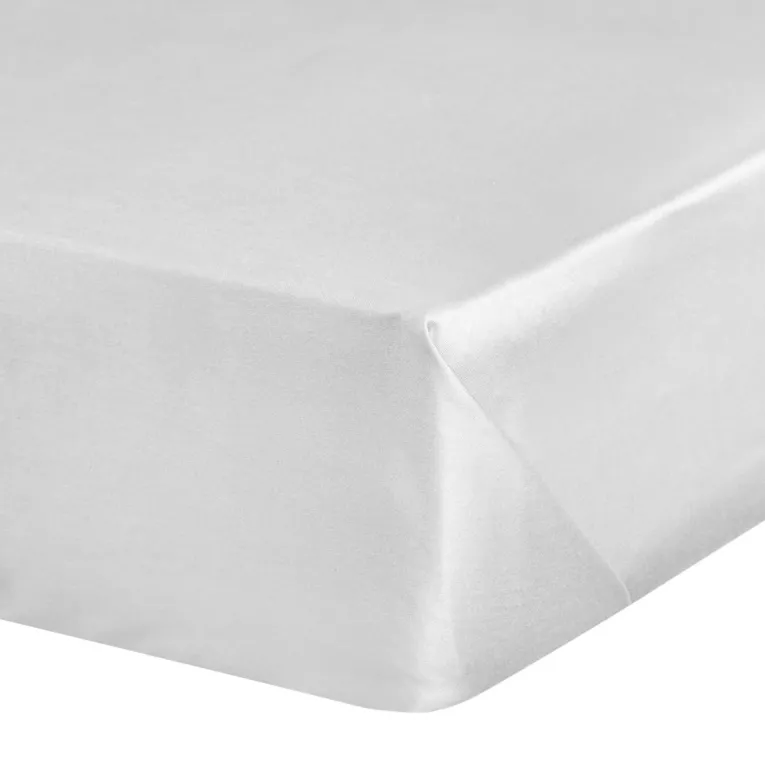 Prześcieradło bez gumki 180x210 cm z satyny bawełnianej kolor biały 125 g/m2 DINA Diva Line