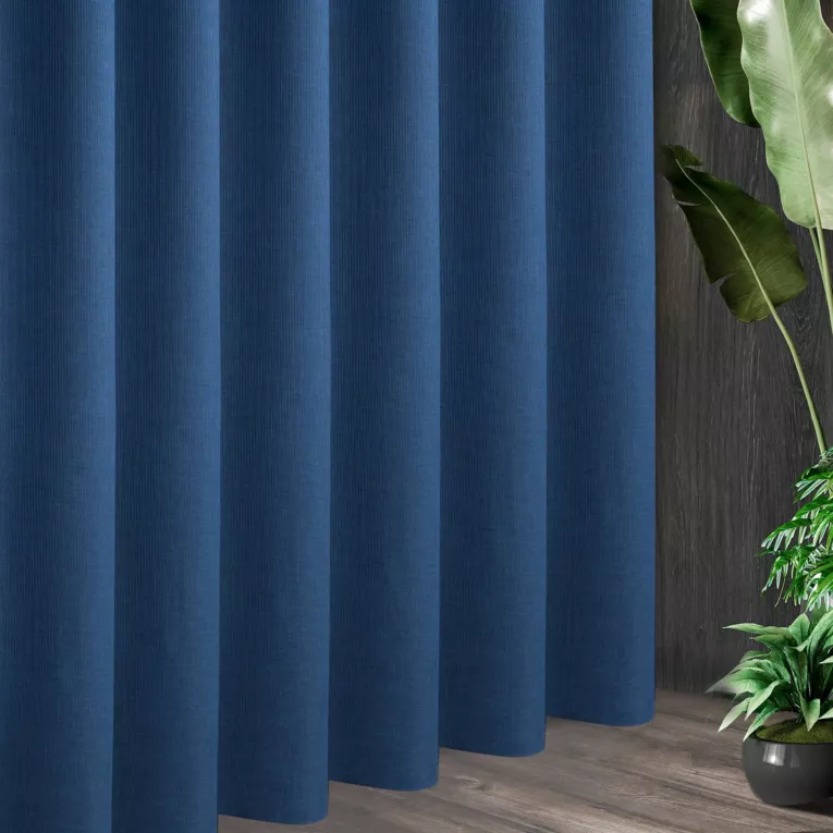 Tkanina zasłonowa w stylu eko, miękka w dotyku z ozdobnym splotem