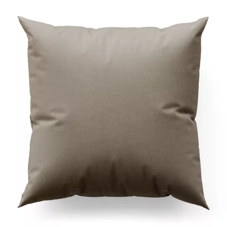 Poszewka szyta beżowa o naturalnym, gęstym splocie w stylu eko