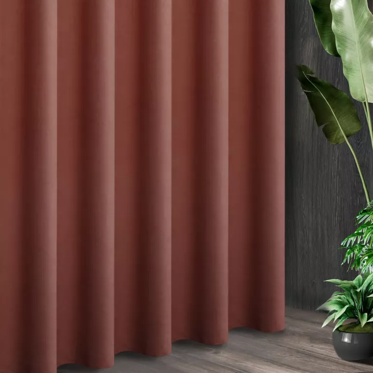 Tkanina zasłonowa ADORE gładka i miękka w dotyku o welurowej strukturze