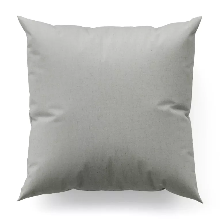 Poszewka szyta popielata z tkaniny blackout zaciemniającej w 100% o naturalnej strukturze