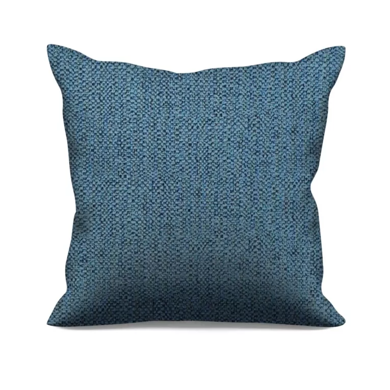 Poszewka szyta turkusowa z miękkiej tkaniny z efektem melanżu