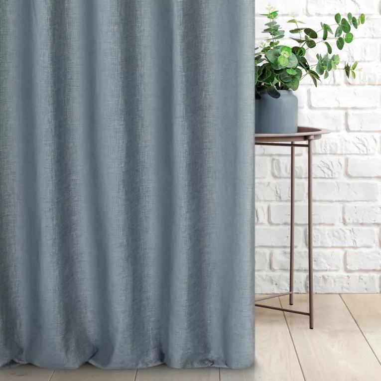 Tkanina zasłonowa, miękka, szenilowa tkanina, przetykana błyszczącą nicią