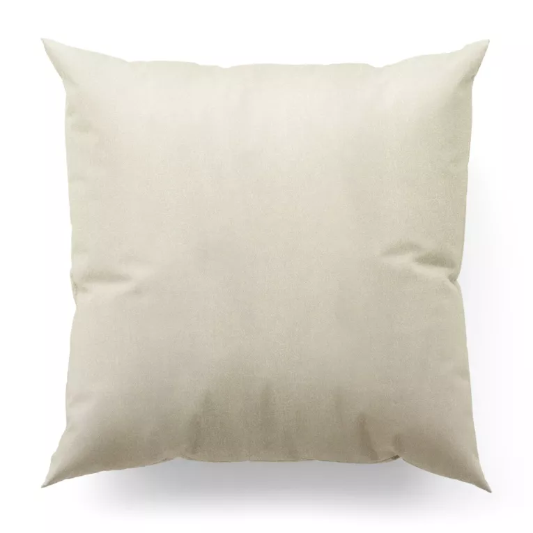 Poszewka szyta kremowo złota z gładkiej tkaniny przeplatanej błyszczącą lureksową nicią