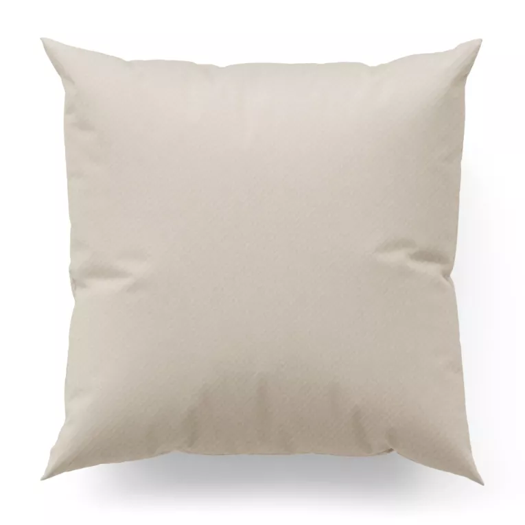 Poszewka szyta beżowa z gładkiej tkaniny zaciemniającej typu dimout