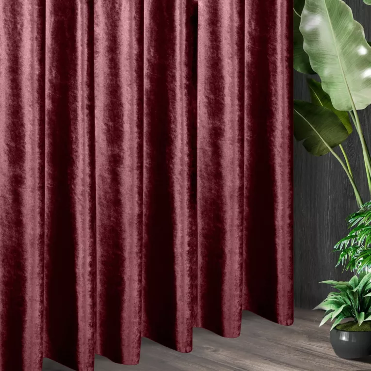 Tkanina zasłonowa gładka, miękka, welwetowa, z wyraźnym połyskiem z kolekcji Eva Minge